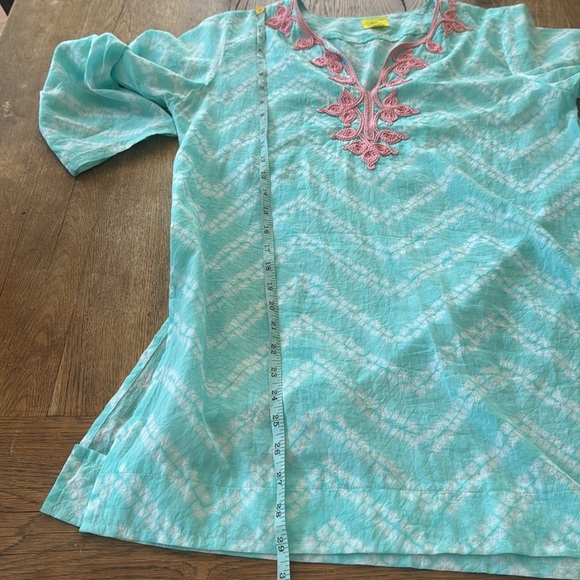 Roller Rabbit Cotton Embroidered Swim Cover-Up Tunic - Picture 5 of 7